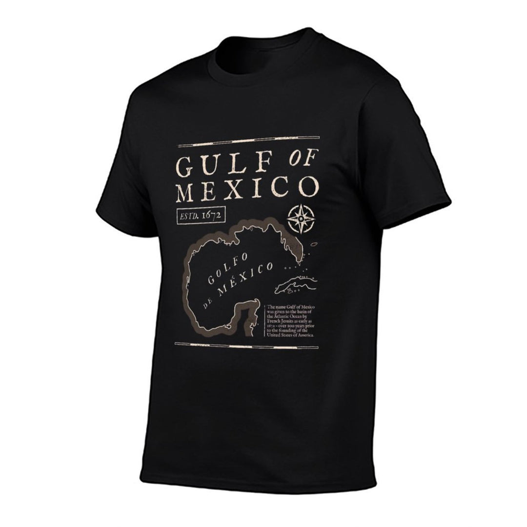 Gulf of Mexico 1672 Historic Map  Heathered Texture T-Shirt