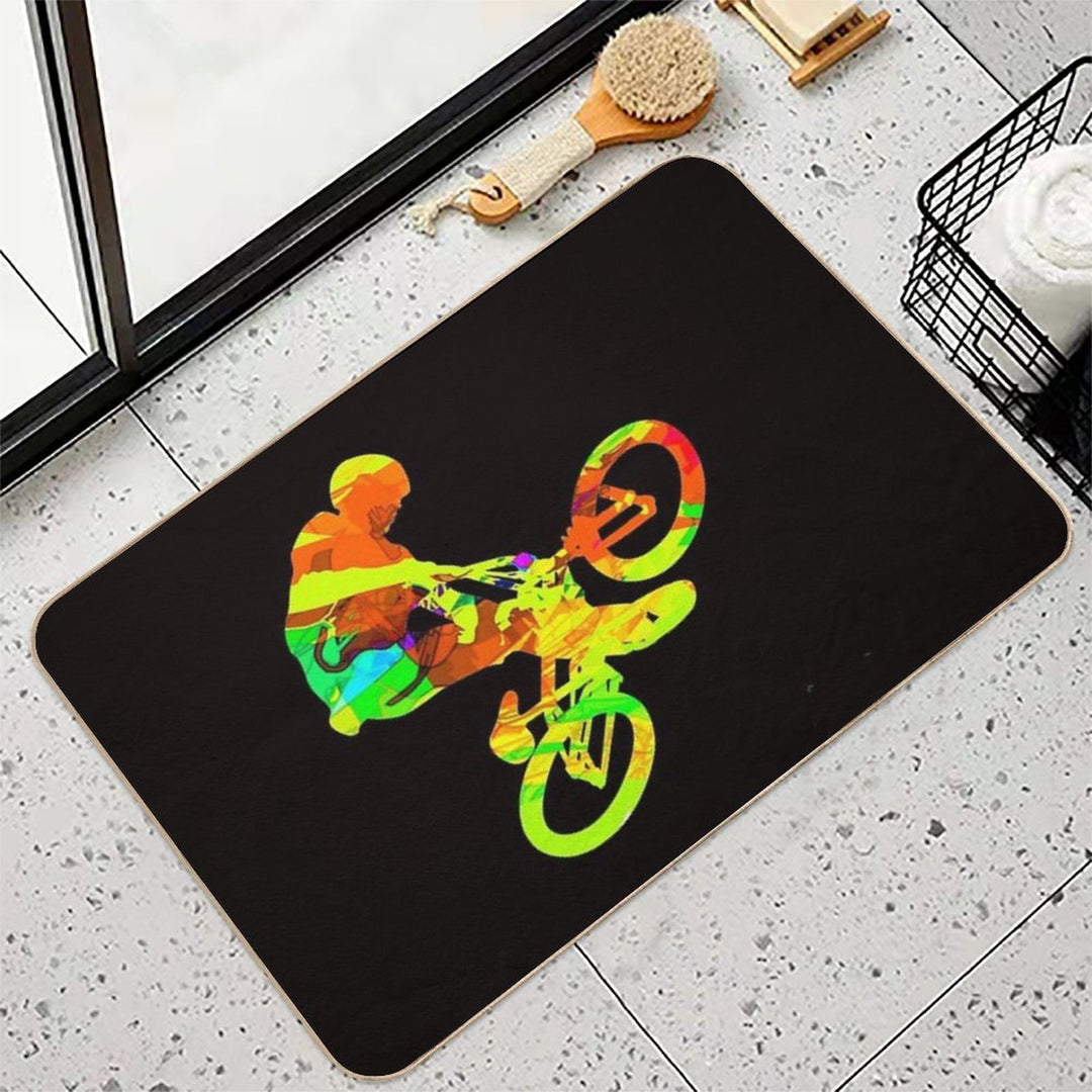 Mountain Bike Cyclist Bike  Multi-Purpose Bath Mat