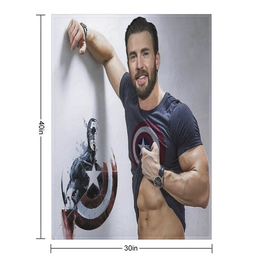 Chris Evans Wallpaper Multi-functional Throw Blanket