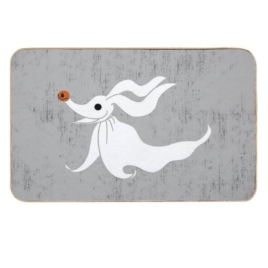 Zero - Nightmare Before Christmas, Skellington, Pumpkin King, White, Grin, Evil, Halloween, Christmas, Finkelstein, Dog, Ghost,  Versatile Bath Mat