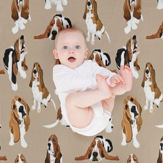 Basset Hound Durable Throw Blanket