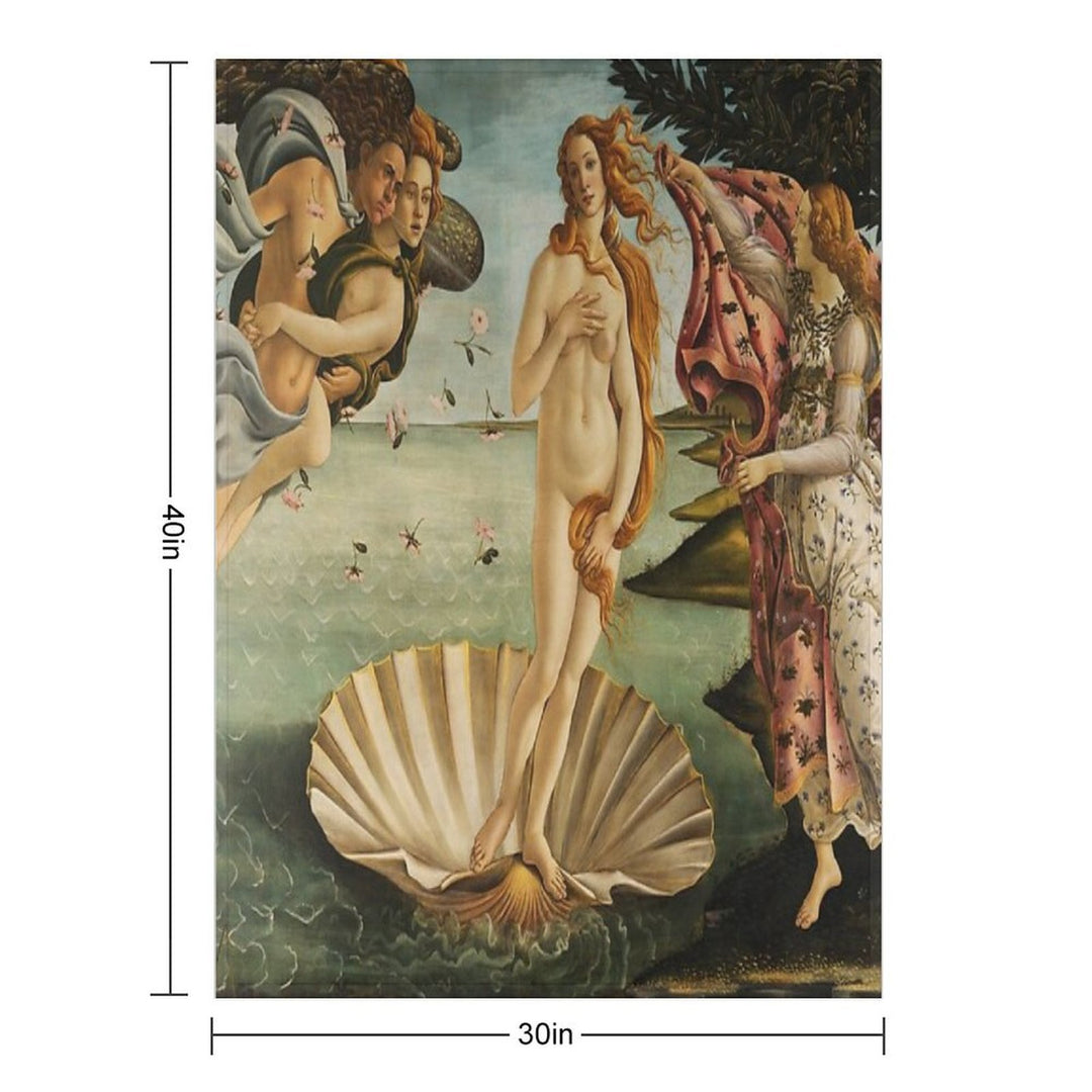 Sandro Botticelli -Birth of Venus Machine-washable Throw Blanket