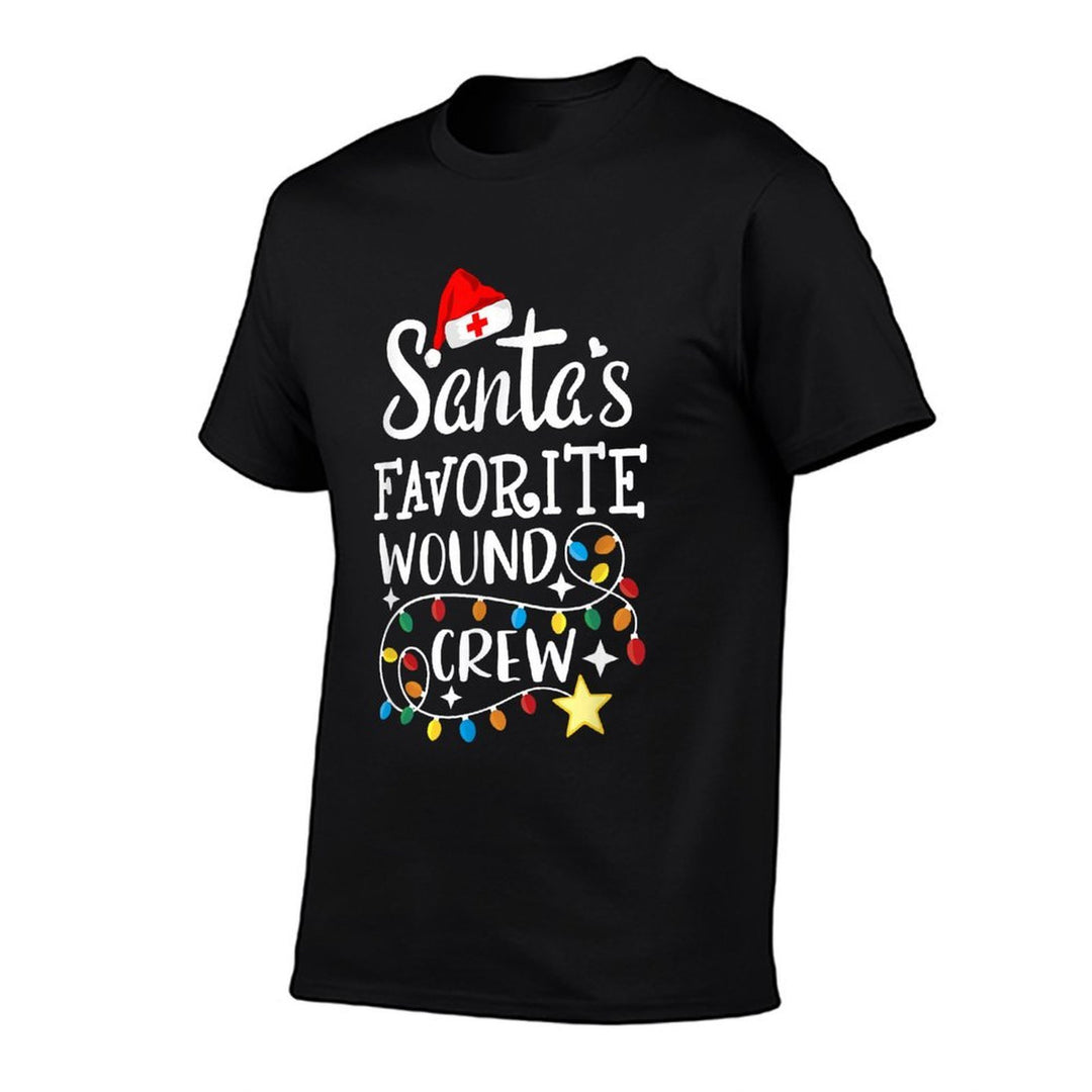 Santas Favorite Wound Crew Christmas Wound Care Nurse Crew  Slim-fit Cut T-Shirt