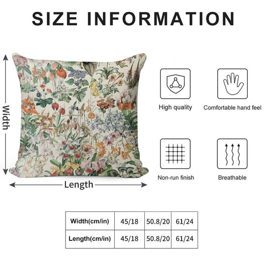 Adolphe Millot Fleurs D Soft Short Plush Fabric Throw Pillow