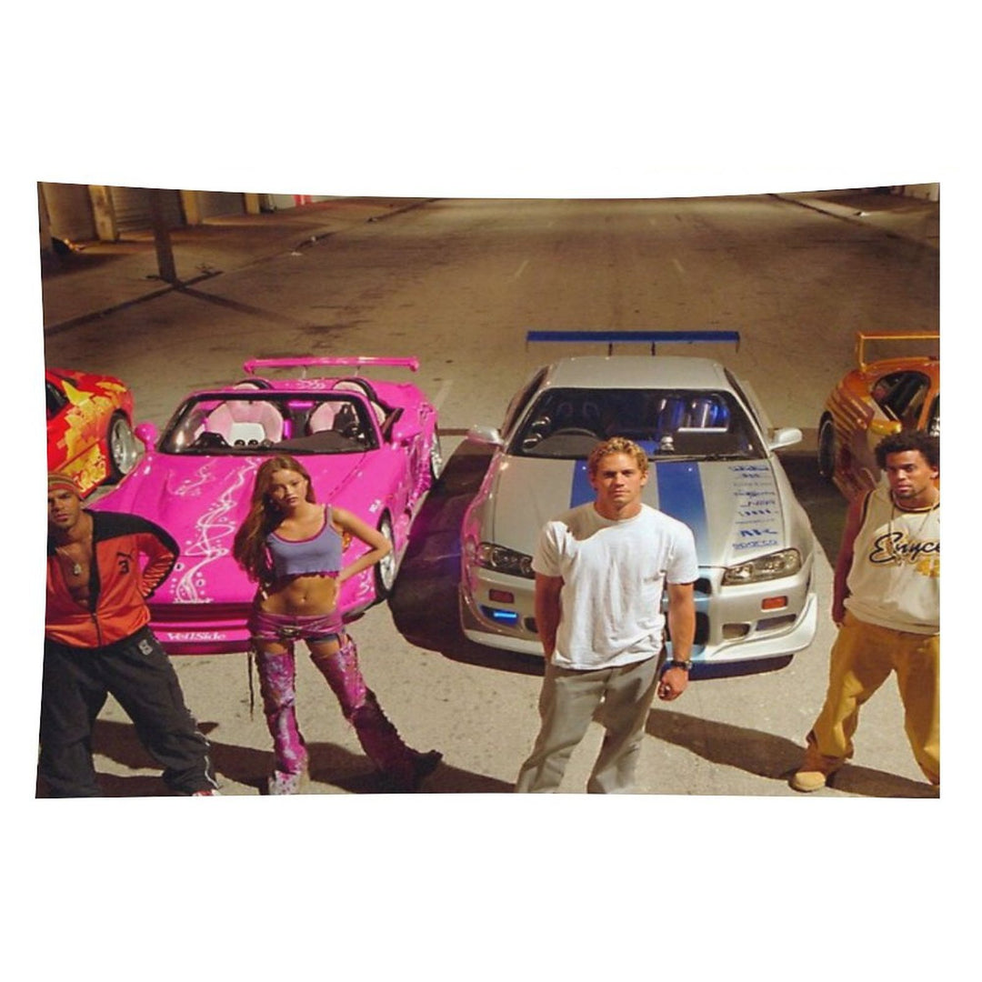 FAST AND FURIOUS RACE CAR SCENE Tapestry