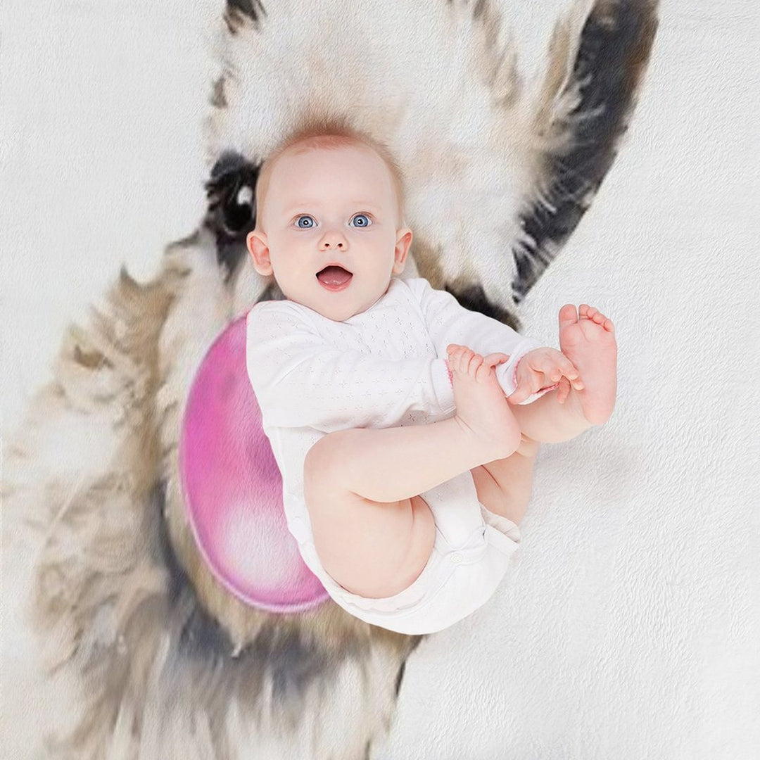 Sneaky Llama with Bubble Gum All-season Throw Blanket