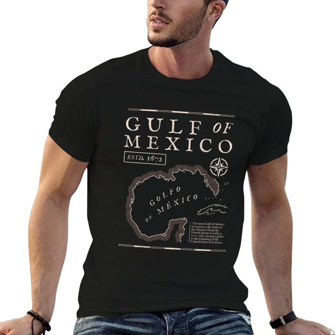 Gulf of Mexico 1672 Historic Map  Heathered Texture T-Shirt