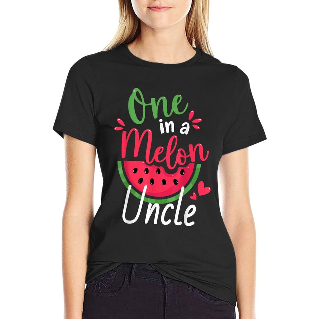 One in A Melon Uncle 1st Birthday Summer Family Matching  Tagless Design T-Shirt