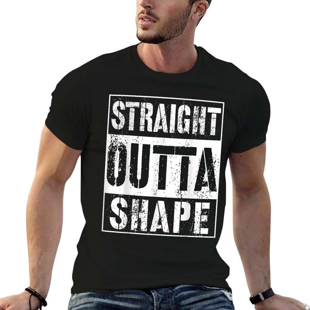 Straight Outta Shape Funny Workout Or Gym Gift  Vintage-inspired T-Shirt