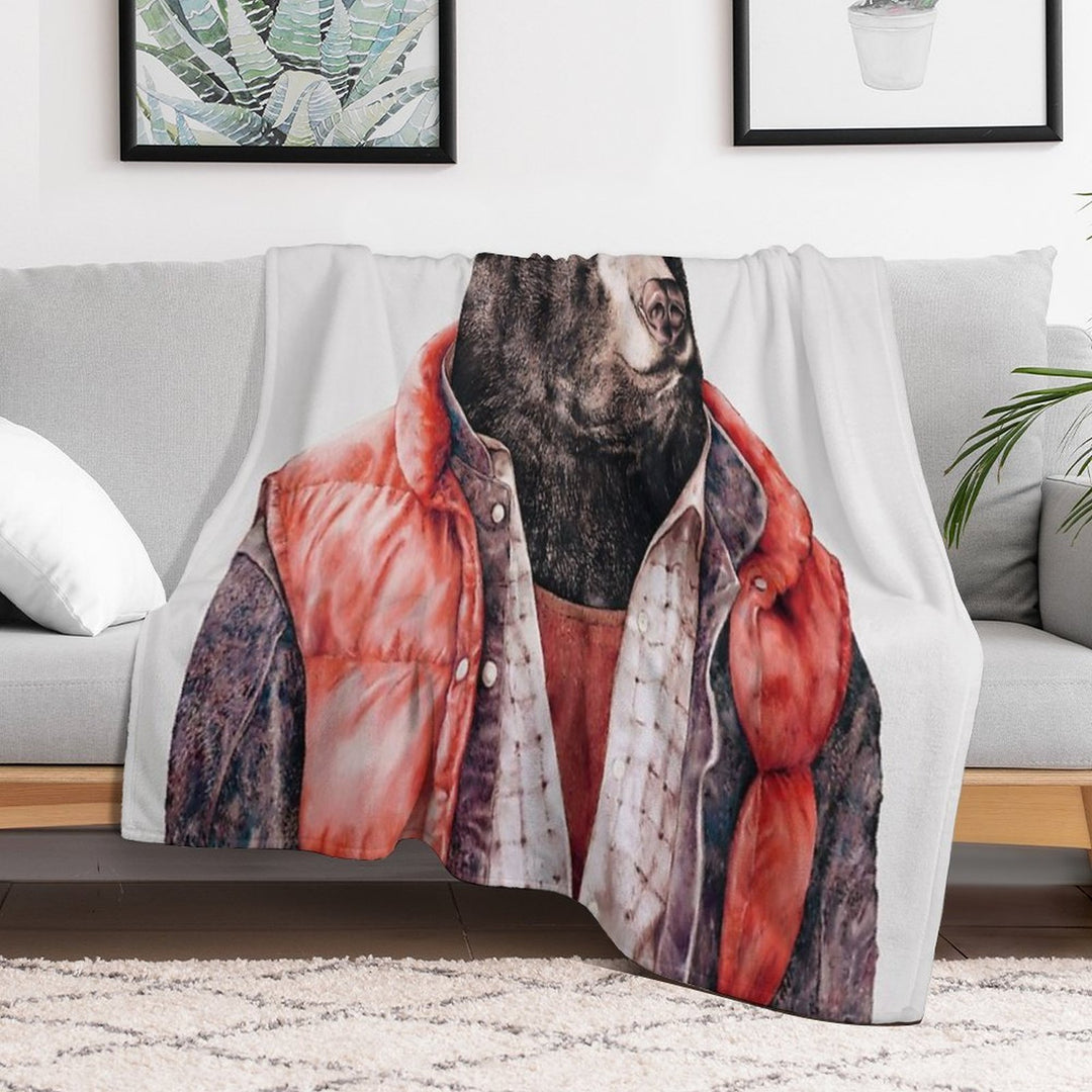 Black Bear All-season Throw Blanket
