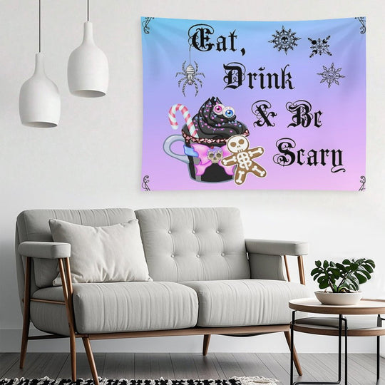 Eat, Drink & Be Scary (Hexmas) Tapestry