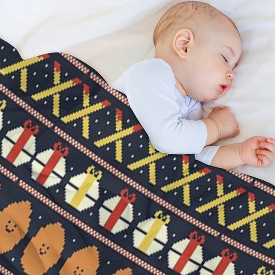 Christmas Nuggets Sustainable Throw Blanket