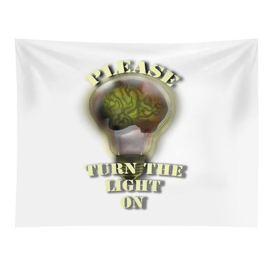 Brain in Light Bulb Tapestry