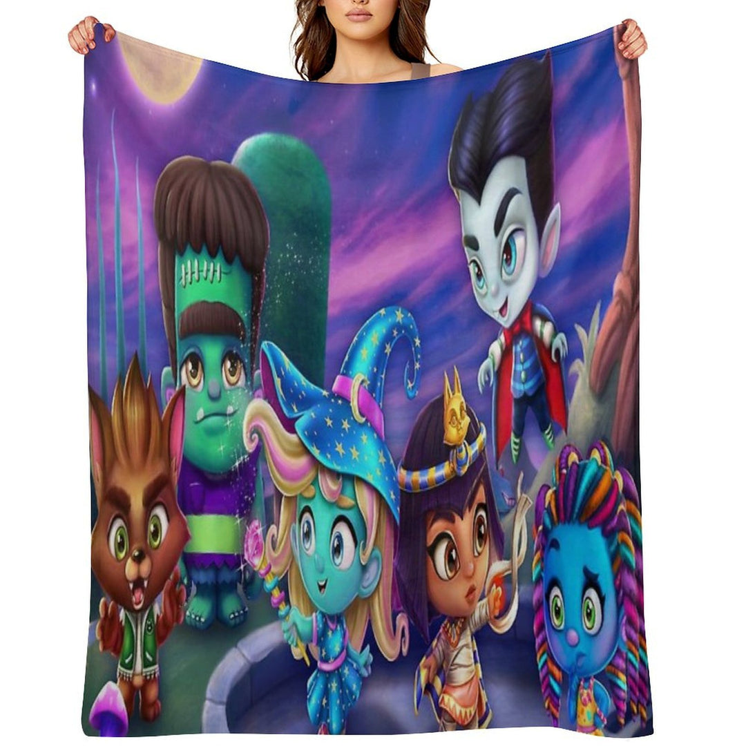 Super Monsters Travel-friendly Throw Blanket