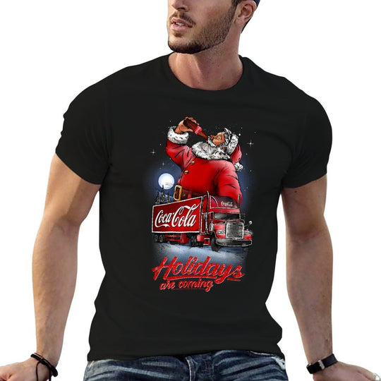 Coca Cola Santa And Truck Holidays Are Coming  Quick-drying T-Shirt
