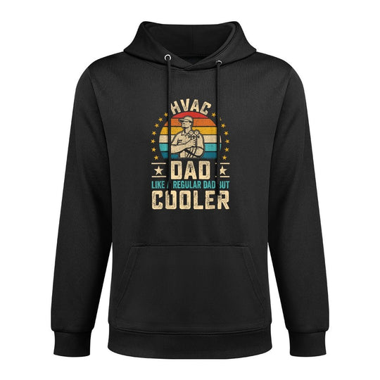 Father Technician- HVAC Dad Like A Regular Dad But Cooler Durable Construction Hoodie