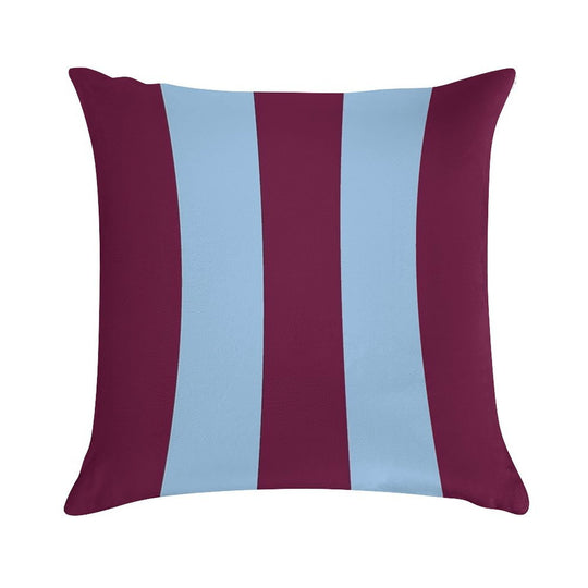 Aston Villa Retro 2000 Claret And Blue Home Striped Soft Short Plush Fabric Throw Pillow