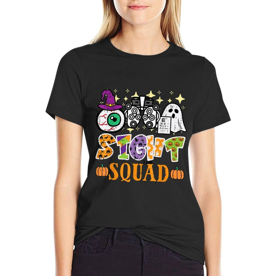 Halloween Optometrist Sight Squad Optometry Costume Women  Cotton T-Shirt