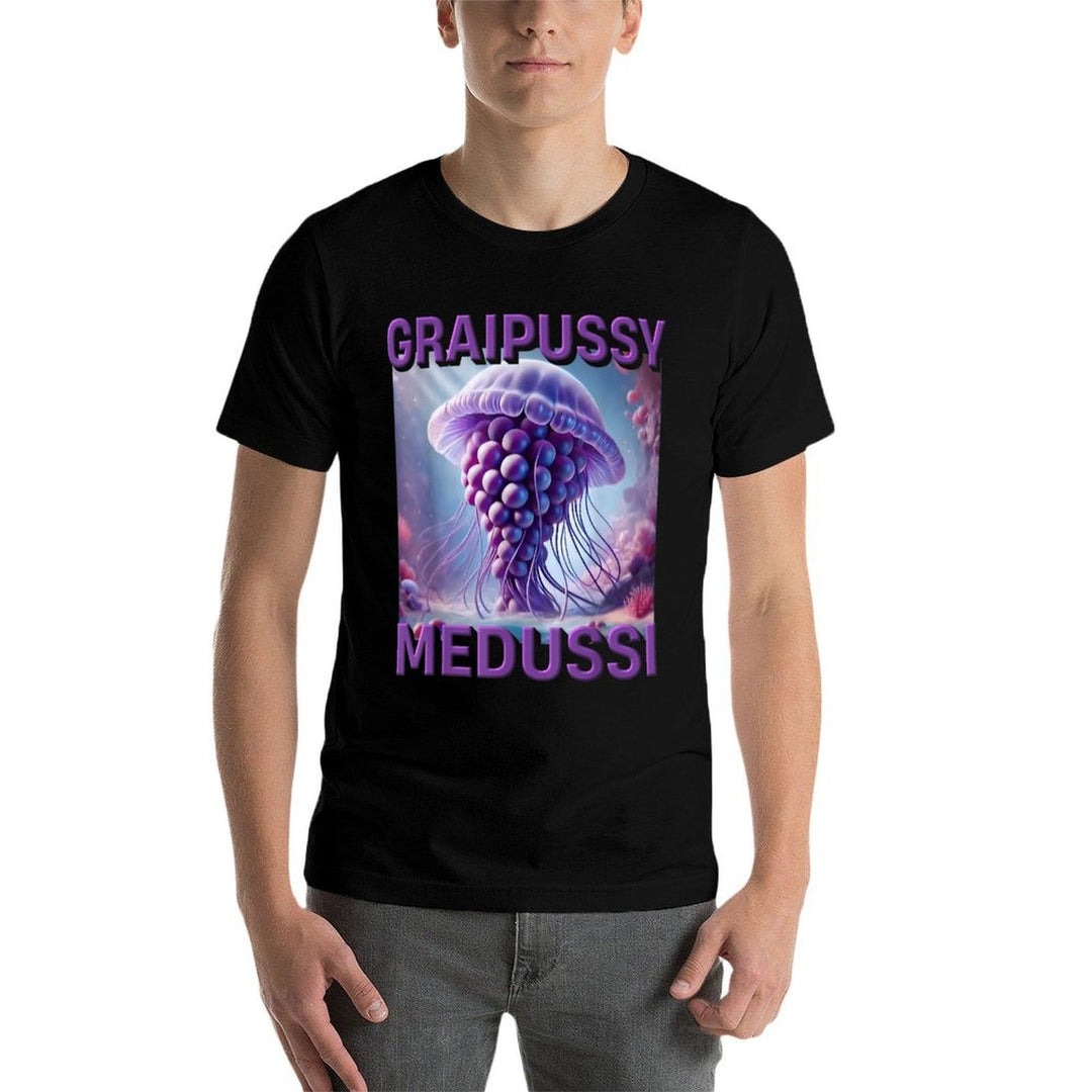 Graipussy Medussi Hilarious Meme Brainrot Italian Kids Joke  High-quality Stitching T-Shirt