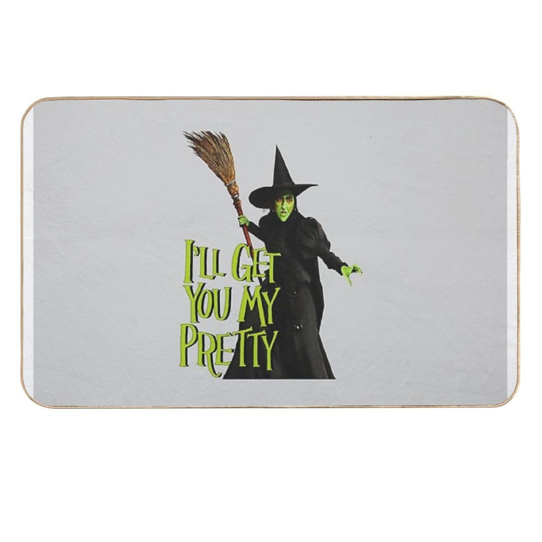 Funny Vintage Witch L'll Get You My Pretty  Long-Lasting Bath Mat