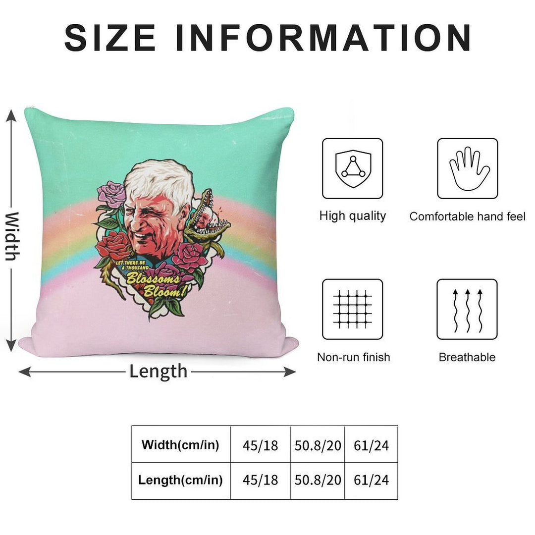 Let There Be A Thousand Blossoms Bloom Soft Fade-Resistant Throw Pillow