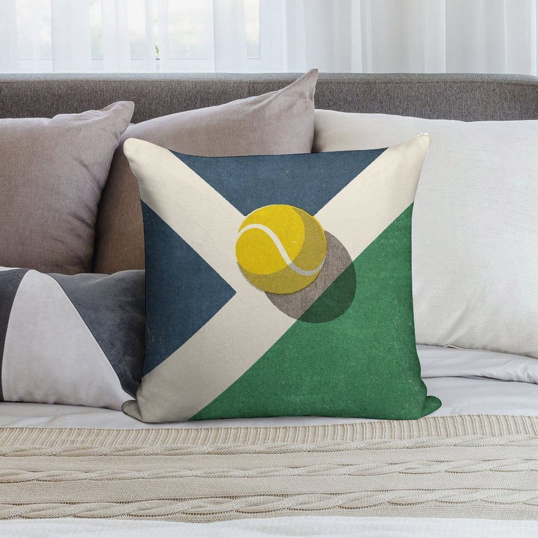 BALLS  Tennis (Hard Court) Soft Shrink-Resistant Throw Pillow