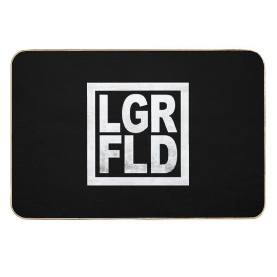LGRFLD – Lagerfeld  White on Black  Absorbent Bath Mat