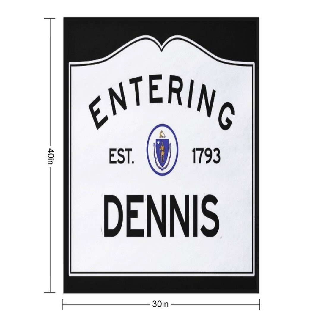 Entering Dennis - Commonwealth of Massachusetts Road Sign Lightweight Throw Blanket
