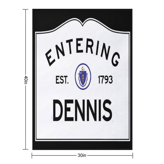 Entering Dennis - Commonwealth of Massachusetts Road Sign Lightweight Throw Blanket