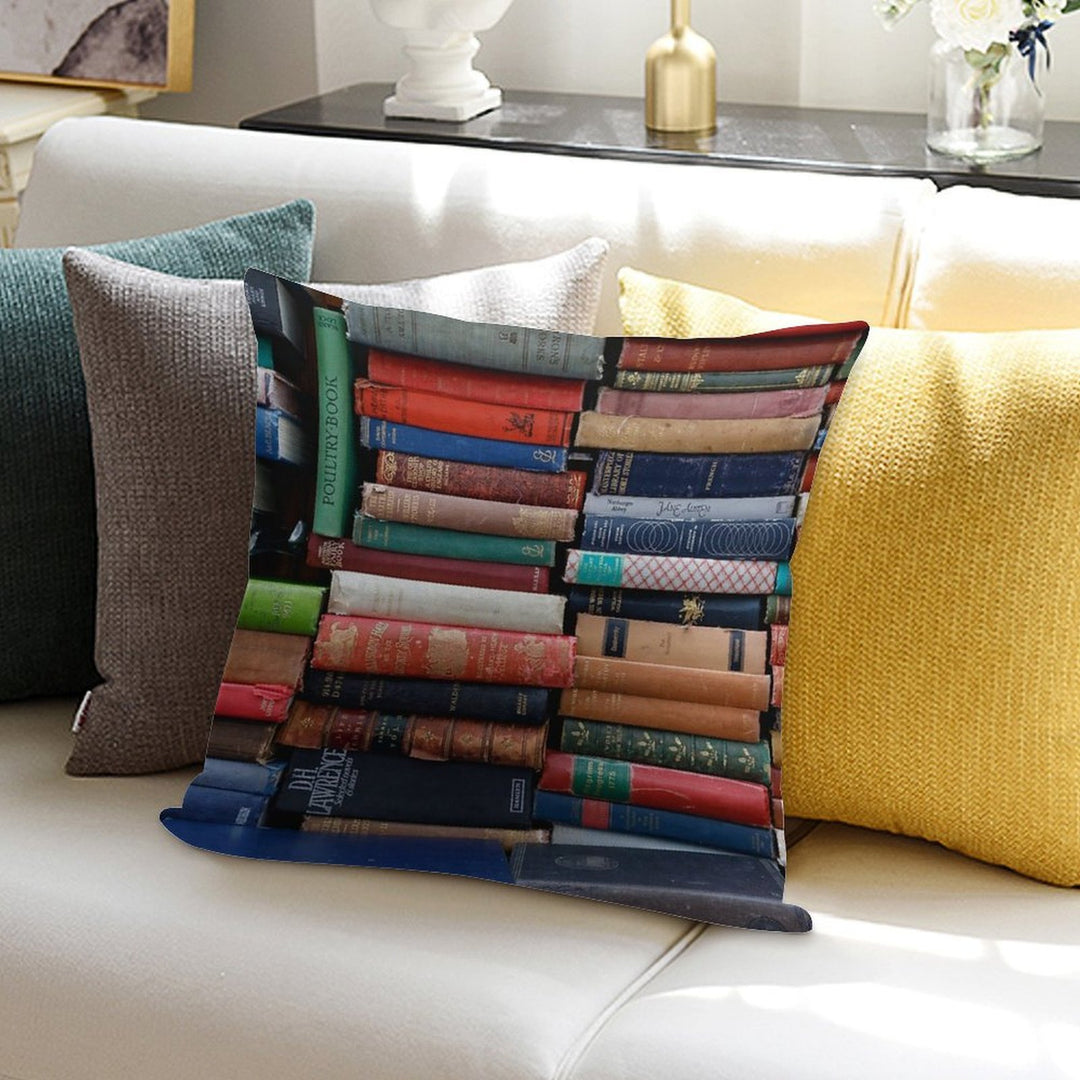 Bookworm Soft Fade-Resistant Throw Pillow
