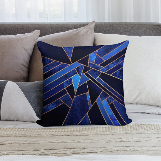 Blue Night Soft Hidden Zipper Throw Pillow