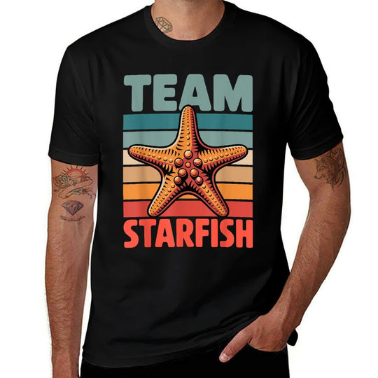 Funny Starfish Art for Men Women Boys Girls Starfish Lover  Oversized Silhouette T-Shirt