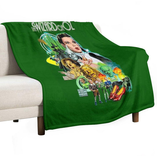 Wizard of OZ Vintage Art Print Premium Throw Blanket
