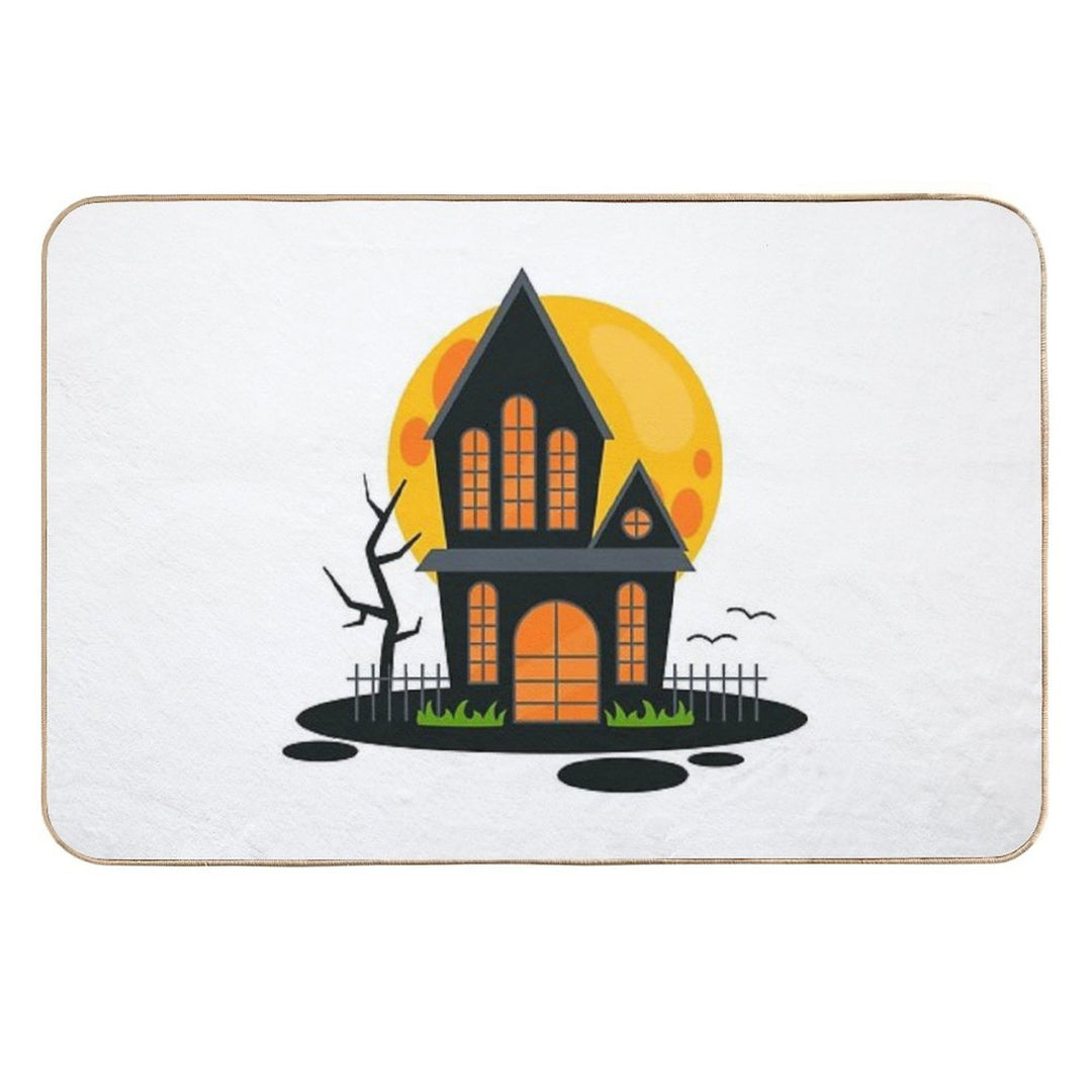 Cute Spooky House  Long-Lasting Bath Mat