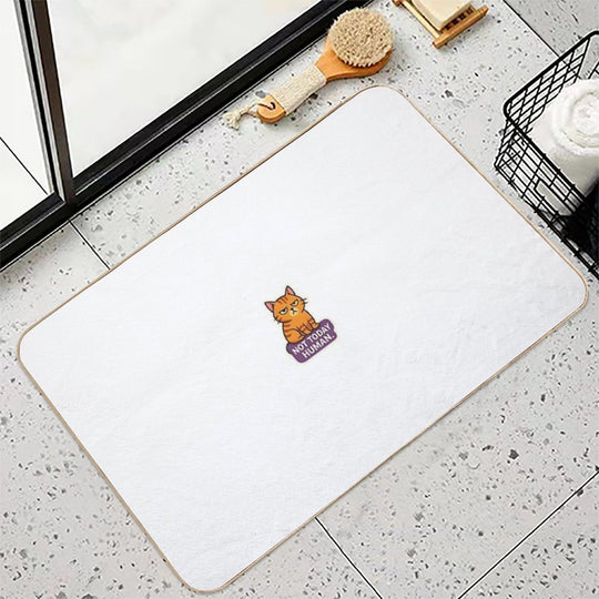 Not Today Human – Grumpy Cat Sarcastic Funny Mood Sticker  Toxin-Free Bath Mat