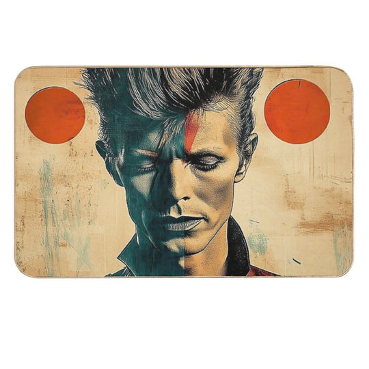David Bowie Geometric Painting with Textures  Multi-Purpose Bath Mat