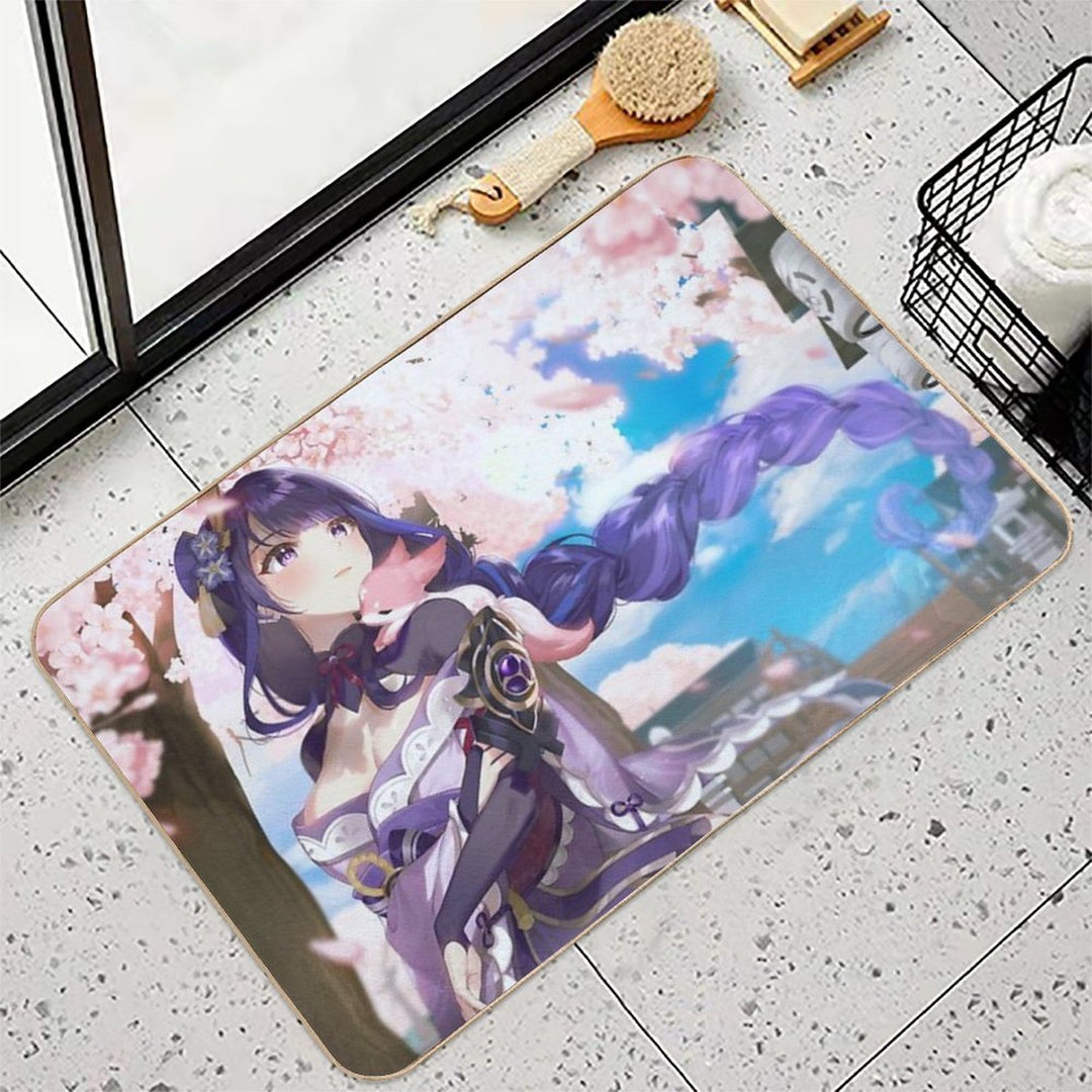 Sakura Raiden Shogun Genshin Impact  Long-Lasting Bath Mat