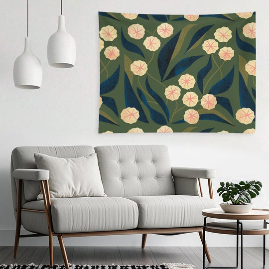 Green Floral Tapestry