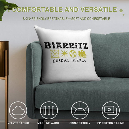 Biarritz Euskalduna Soft Durable Construction Throw Pillow