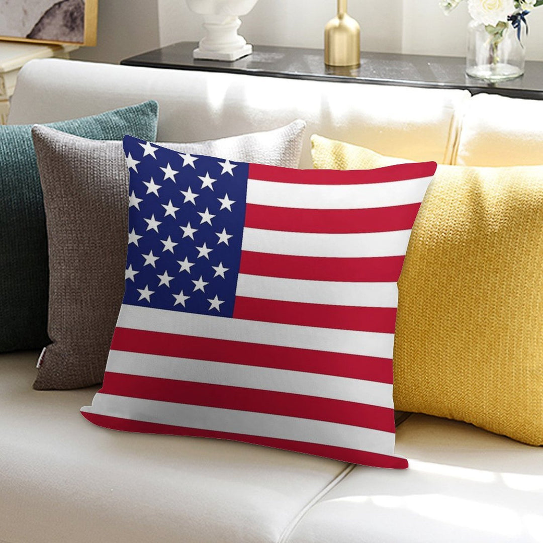 American Flag Soft Hidden Zipper Throw Pillow