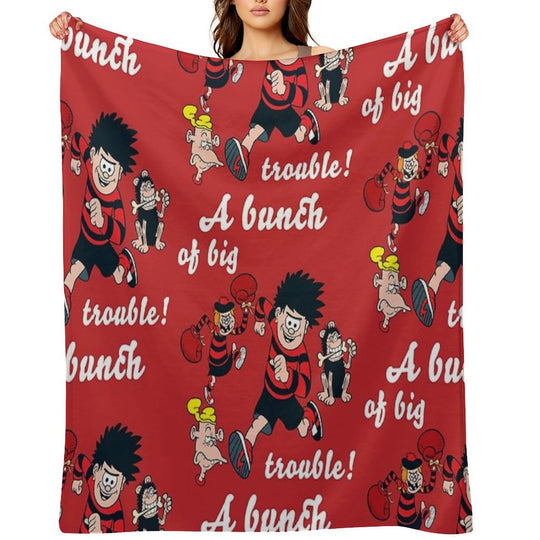 Dennis And Gnasher Essential T-shirt Easy Care Throw Blanket