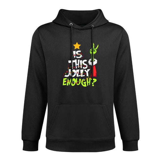 Is This Jolly Enough Funny Christmas Light Men Women Relaxed Fit Hoodie