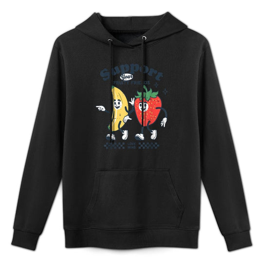Support Your Fruity Friends Gay Pride Month LGBTQ Fruit Ally All-Day Comfort Hoodie
