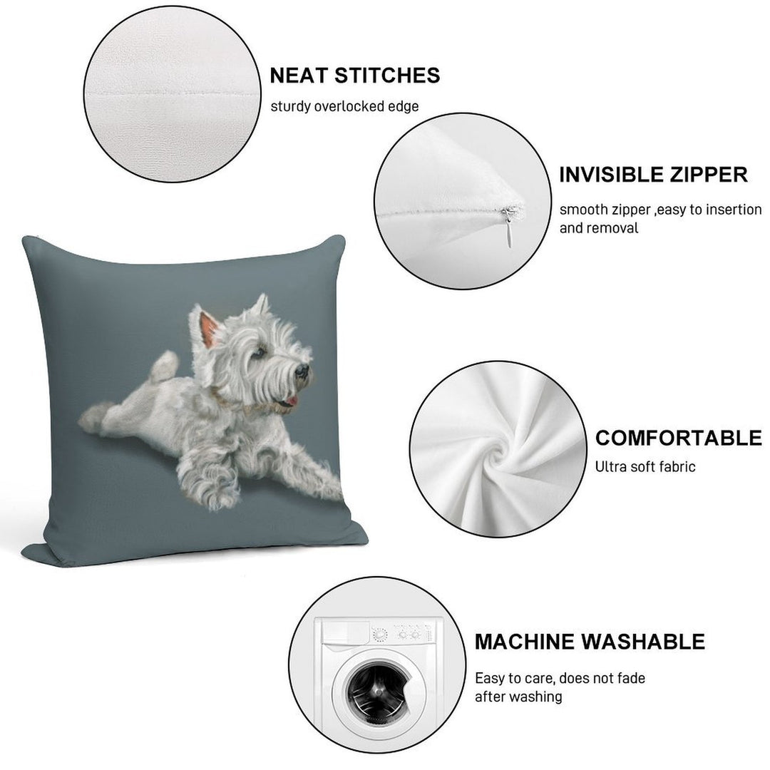 West Highland Terrier Westie Soft Gift Ready Throw Pillow