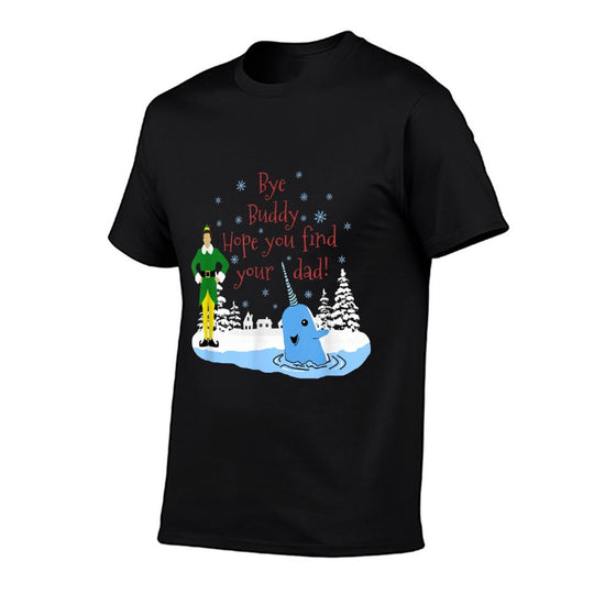 Happier Holidays Unisex-Kids Christmas Narwhal Elf  Easy-care T-Shirt
