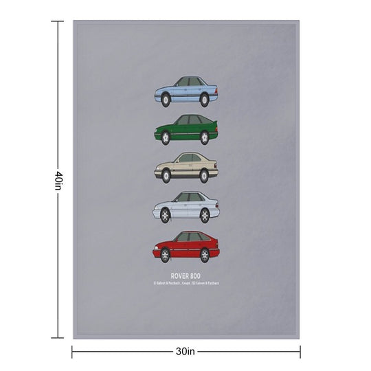 Rover 800 Classic Car Collection Comfort Throw Blanket