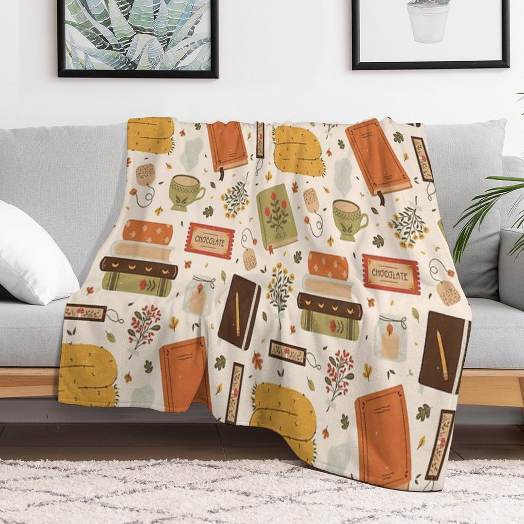 Cozy Reading Time Quick-dry Throw Blanket