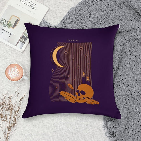 Modern Pagan Samhain Memento Mori Soft Style Accent Throw Pillow