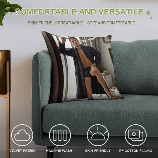 Sebastian Stan Soft Warmth Comfort Throw Pillow