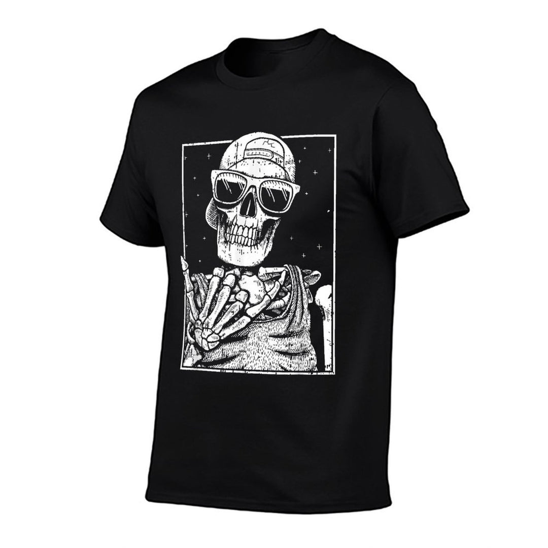 Skeleton Rock Hand Halloween Costume Cool Rock Music Rocker  Quick-drying T-Shirt